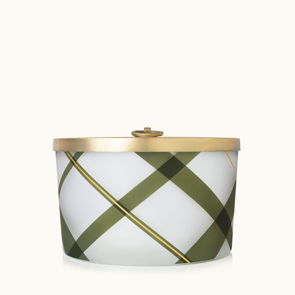 Frasier Fir Frosted Plaid 3-Wick Candle image number 0